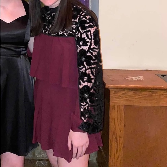 Free People Two Hearts Velvet Embroidered Set Size 4 - Picture 2 of 4